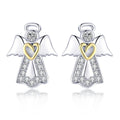 925 Sterling Silver Plated Platinum Gold Earrings for Women