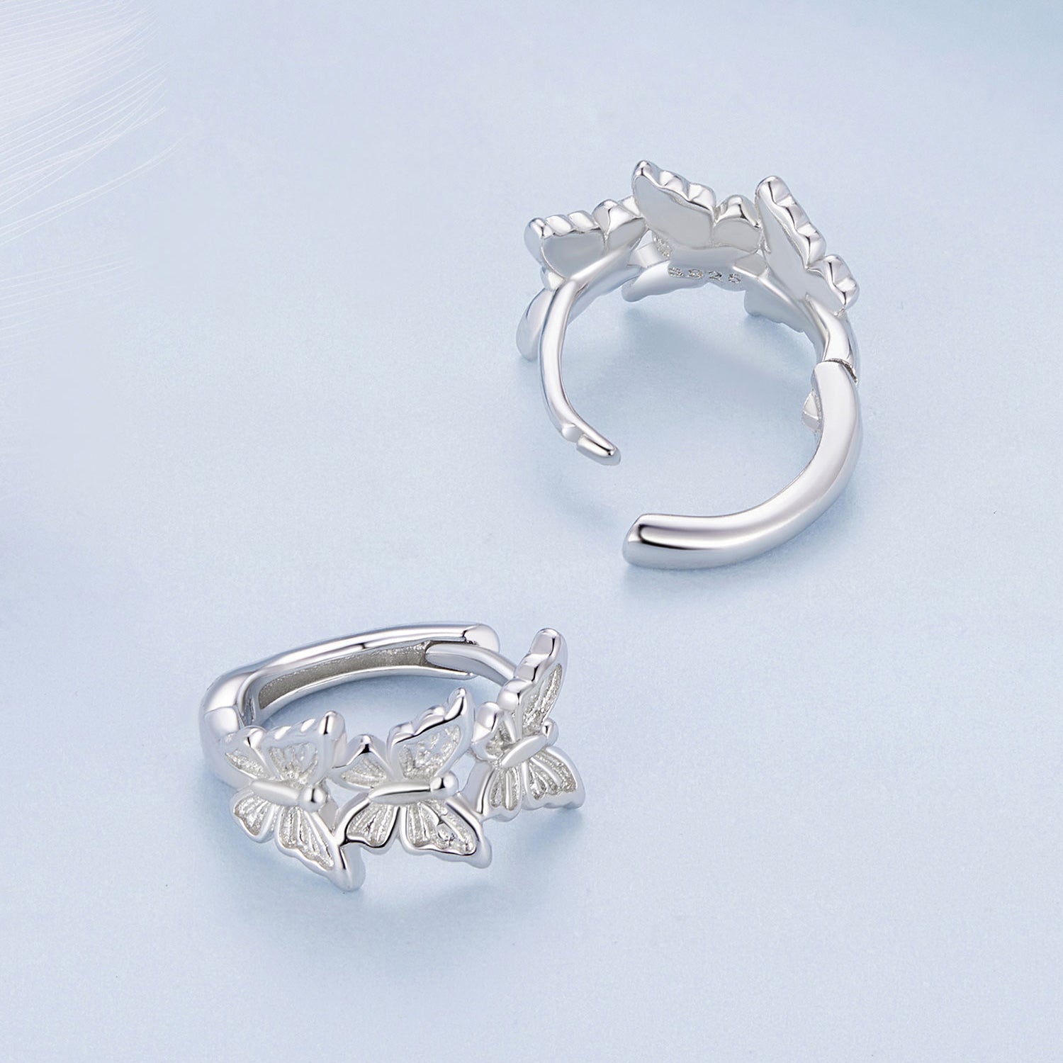 S925 Sterling Silver Earrings with Plated Platinum for Women