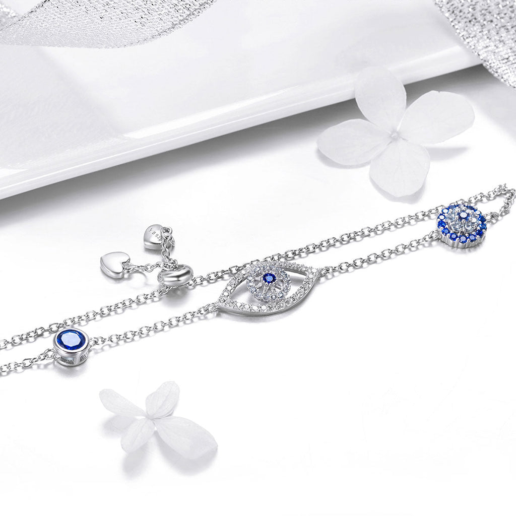 925 Sterling Silver Bracelet 22cm Length 0.9*2.2cm for Women