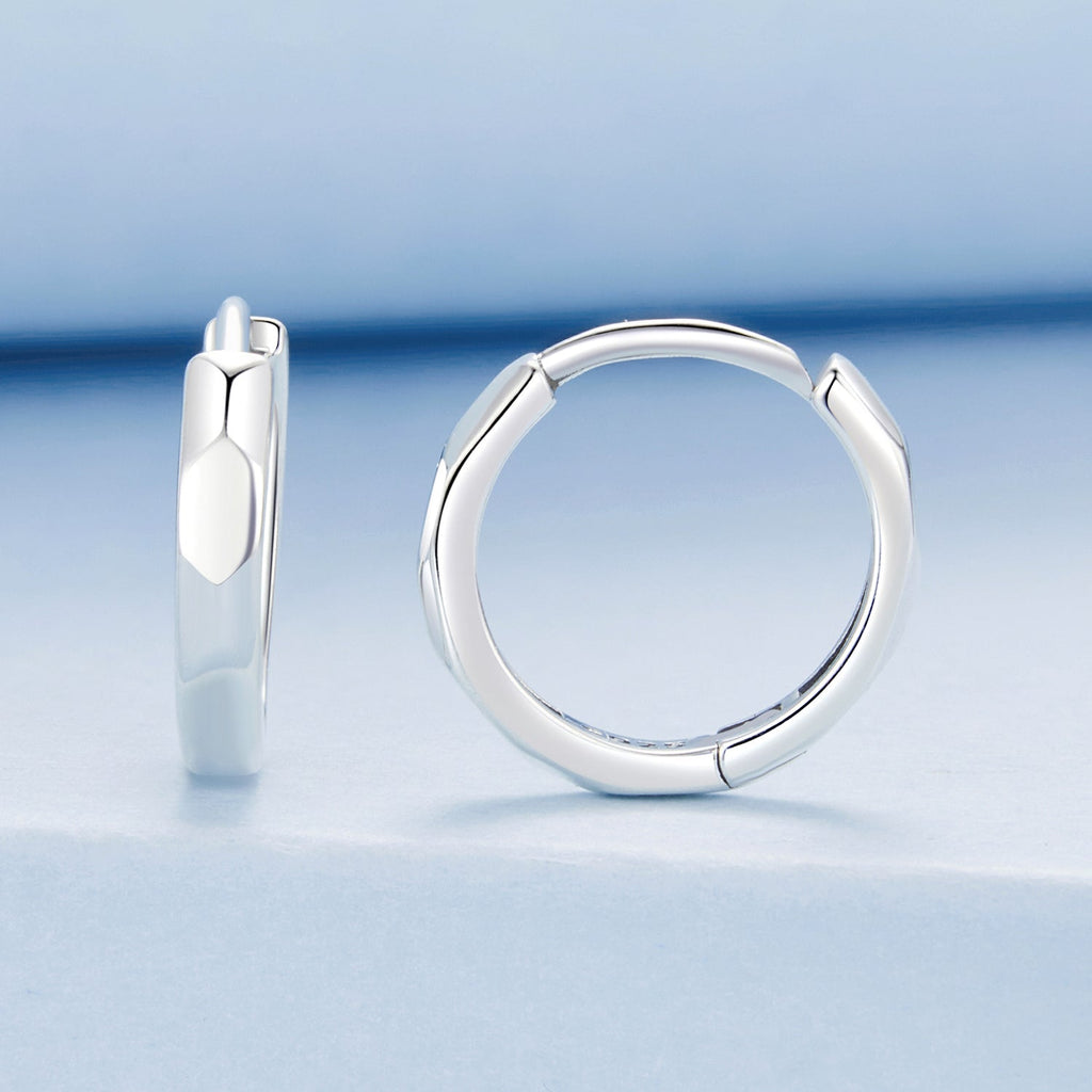 925 Sterling Silver Earrings 1.3*0.3cm for Women