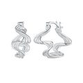 925 Sterling Silver Earrings 18mm x 10mm for Women