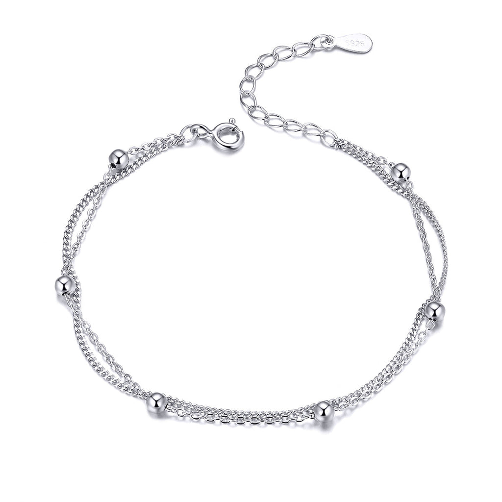 925 Sterling Silver Adjustable 19cm Bracelet for Women