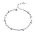 925 Sterling Silver Adjustable 19cm Bracelet for Women