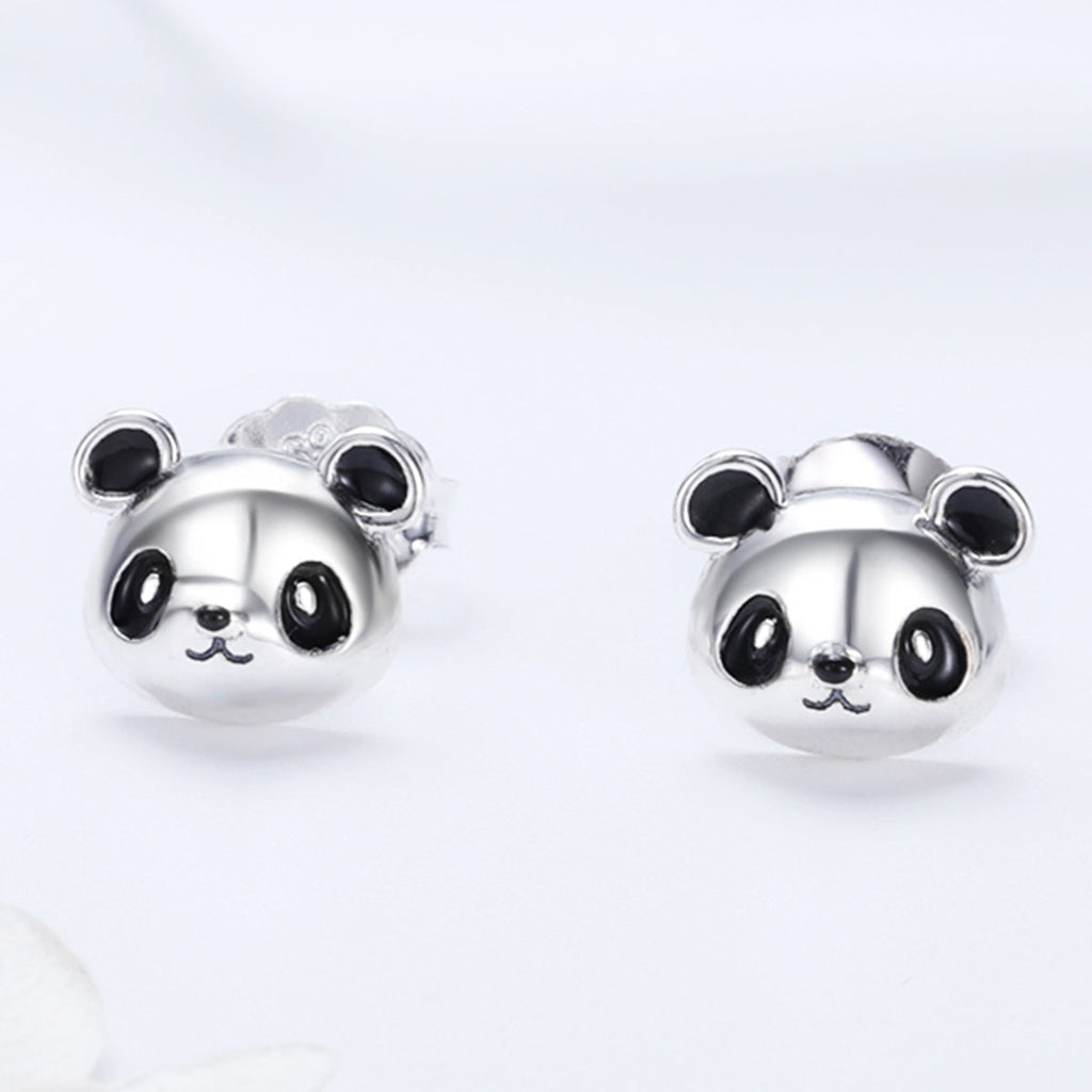 925 Sterling Silver Oxidized Enamel Earrings