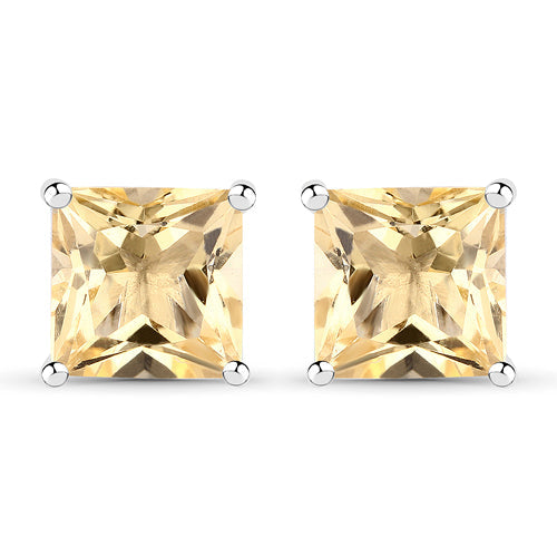3.06 Carat Genuine Citrine .925 Sterling Silver Earrings