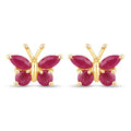 0.63 Carat Genuine Ruby .925 Sterling Silver Earrings