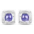 4.74 Carat Genuine Tanzanite .925 Sterling Silver Earrings