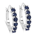 1.32 Carat Genuine Blue Sapphire .925 Sterling Silver Earrings