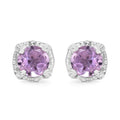 1.46 Carat Genuine Amethyst .925 Sterling Silver Earrings
