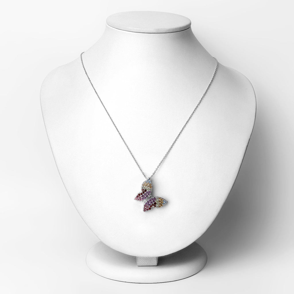 1.62 Carat Genuine Multi-Stone .925 Sterling Silver Pendant