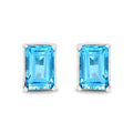 1.40 Carat Genuine Swiss Blue Topaz .925 Sterling Silver Earrings