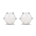 0.74 Carat Genuine Opal .925 Sterling Silver Earrings