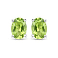 1.66 Carat Genuine Peridot .925 Sterling Silver Earrings