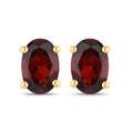 1.02 Carat Genuine Garnet .925 Sterling Silver Earrings