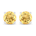 0.90 Carat Genuine Citrine .925 Sterling Silver Earrings