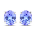 0.66 Carat Genuine Tanzanite .925 Sterling Silver Earrings