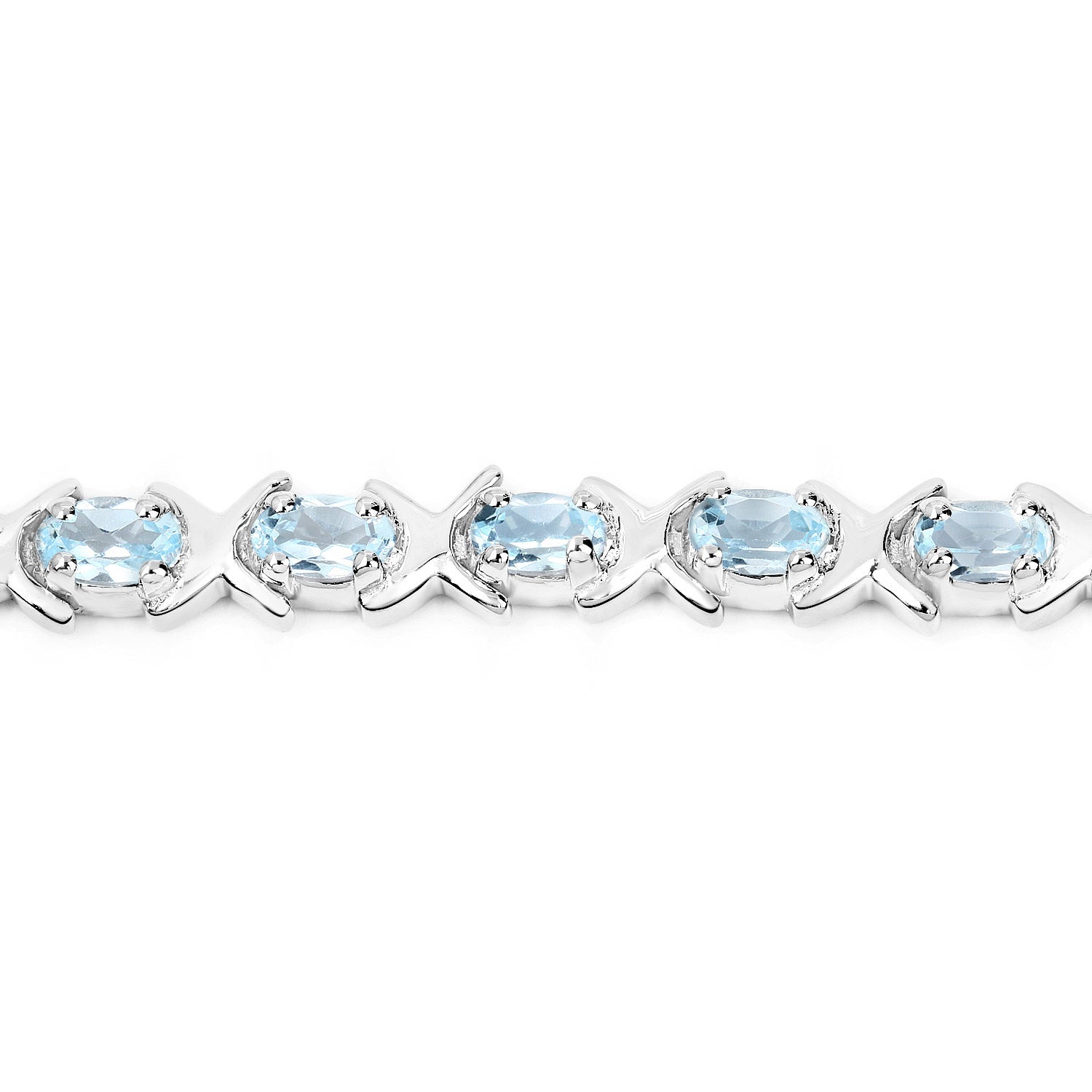 5.75 Carat Genuine Blue Topaz .925 Sterling Silver Bracelet