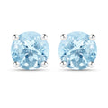 2.10 Carat Genuine Blue Topaz .925 Sterling Silver Earrings
