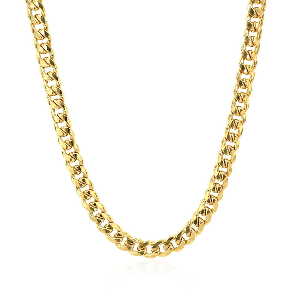 10k Yellow Gold Miami Cuban Semi-Solid Chain (4.50 mm)