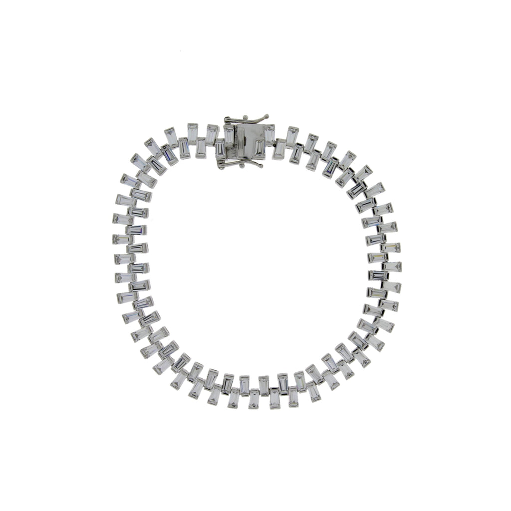 Cubic Zirconia Tennis Bracelet Sterling Silver
