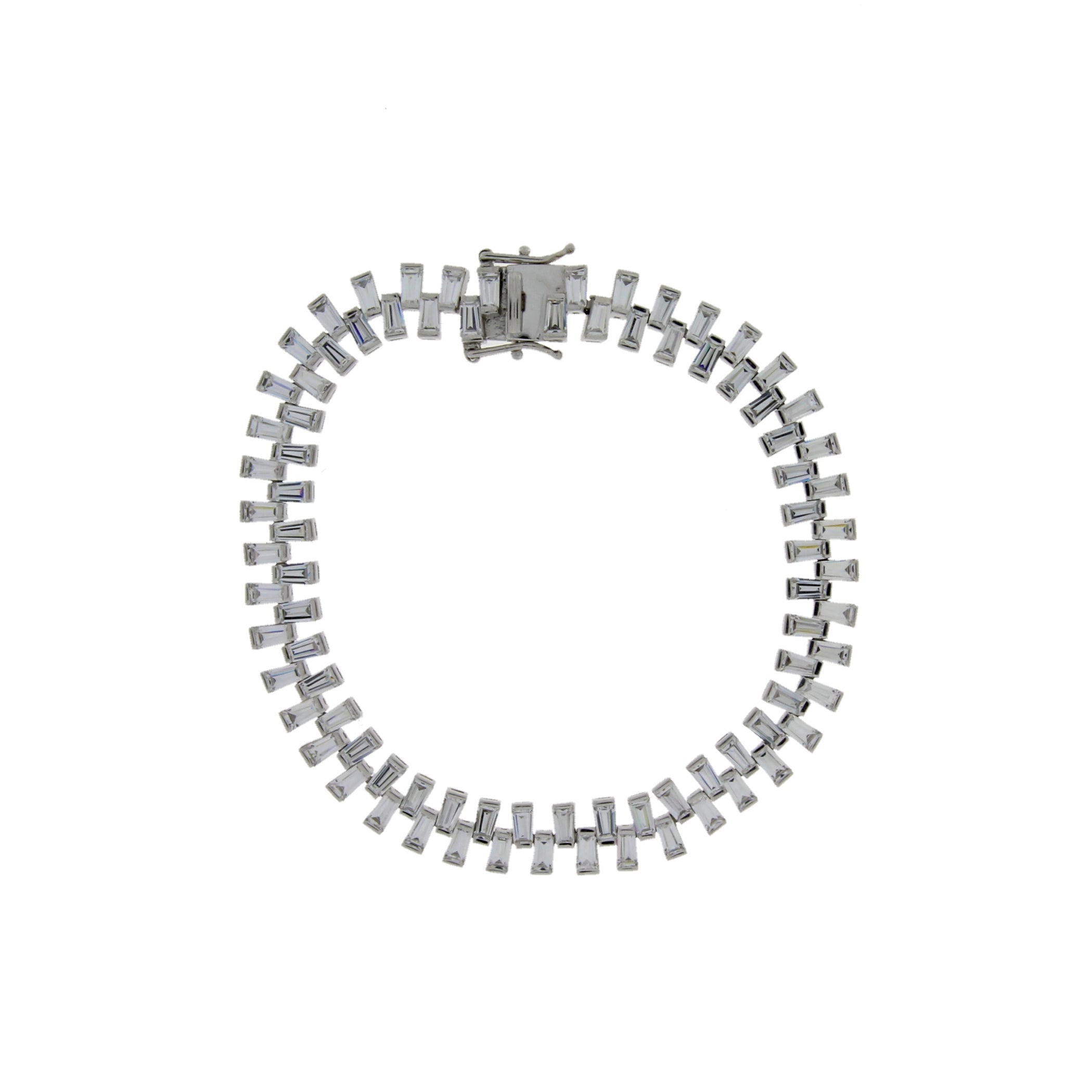 Cubic Zirconia Tennis Bracelet Sterling Silver
