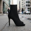 Fishmouth Pointed Stiletto Ankle Boots Women