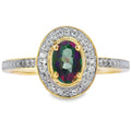 .59ct Mystic Fire Topaz Diamond Ring 10K Yellow Gold