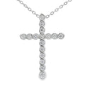 .50ct Cruz Colgante Religioso Plata de Ley