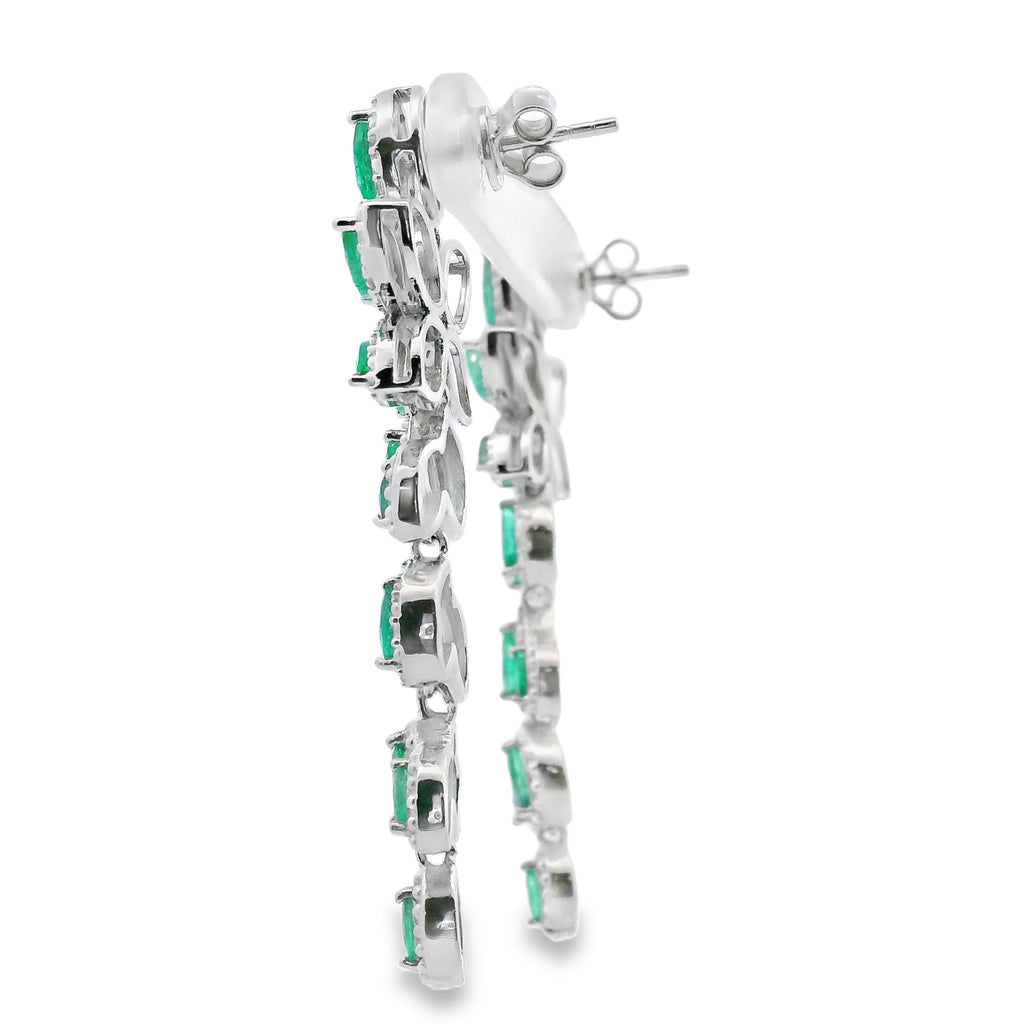 2.02ct Esmeralda Zirconia Colgantes de Plata Esterlina