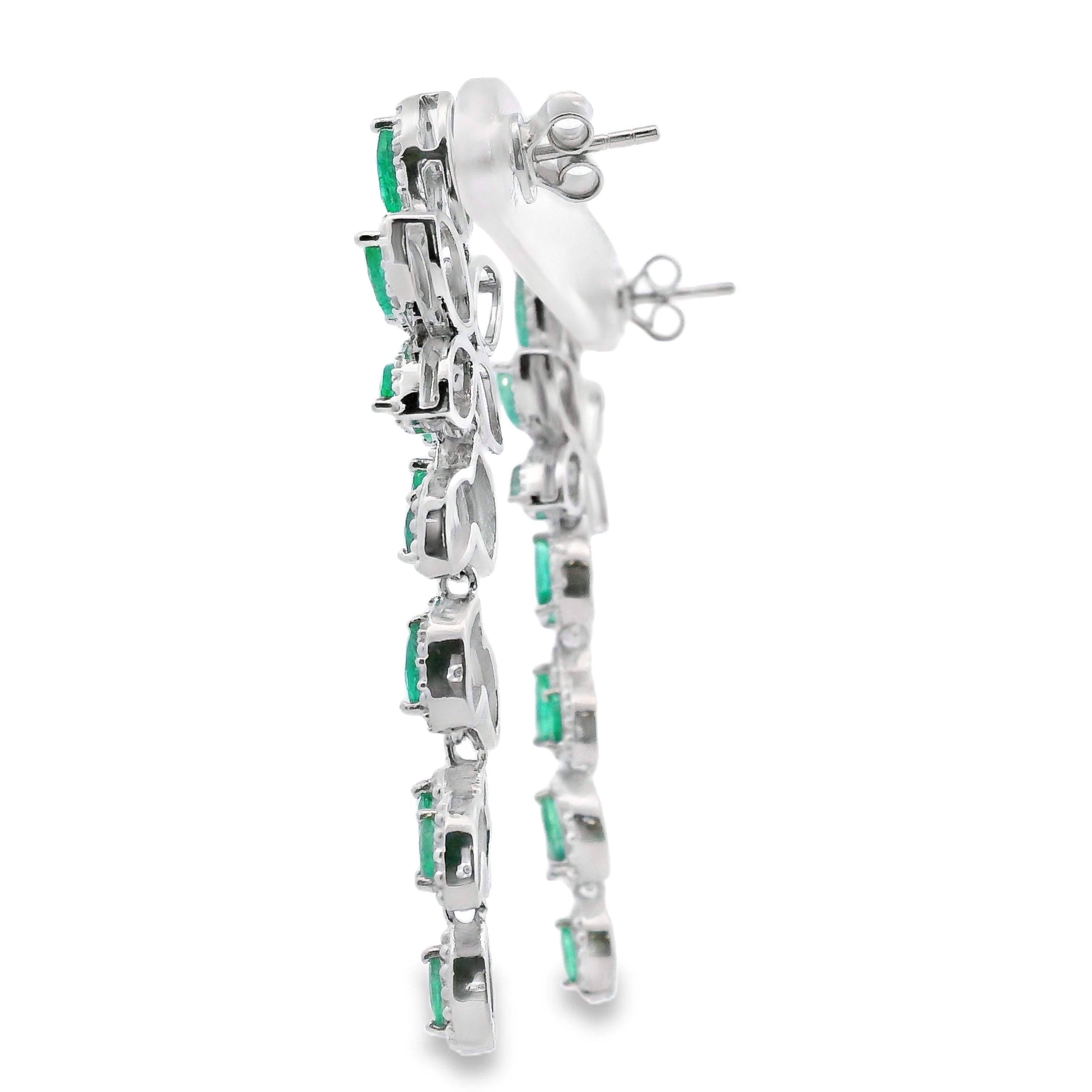 2.02ct Esmeralda Zirconia Colgantes de Plata Esterlina
