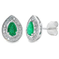 .45ct Esmeralda Diamond Stud Earrings 10KT White Gold