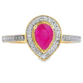 .54ct Ruby Diamond Ring 10K Yellow Gold