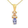 Tanzanite Diamond Fashion Pendants 10K Yellow Gold
