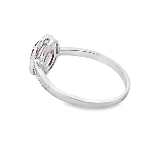 .67ct Ruby Diamond Ring 10KT White Gold