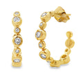 .50ct Aros Chapados en Oro de Plata de Ley