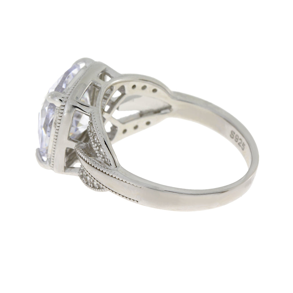 Cubic Zirconia Ring Sterling Silver