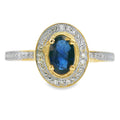 .67ct Sapphire Diamond Ring 10K Yellow Gold