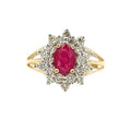 1.65ct Ruby Diamond Ring 14K Yellow Gold