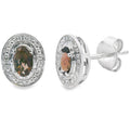 .45ct Quartz Diamond Earrings 10K White Gold