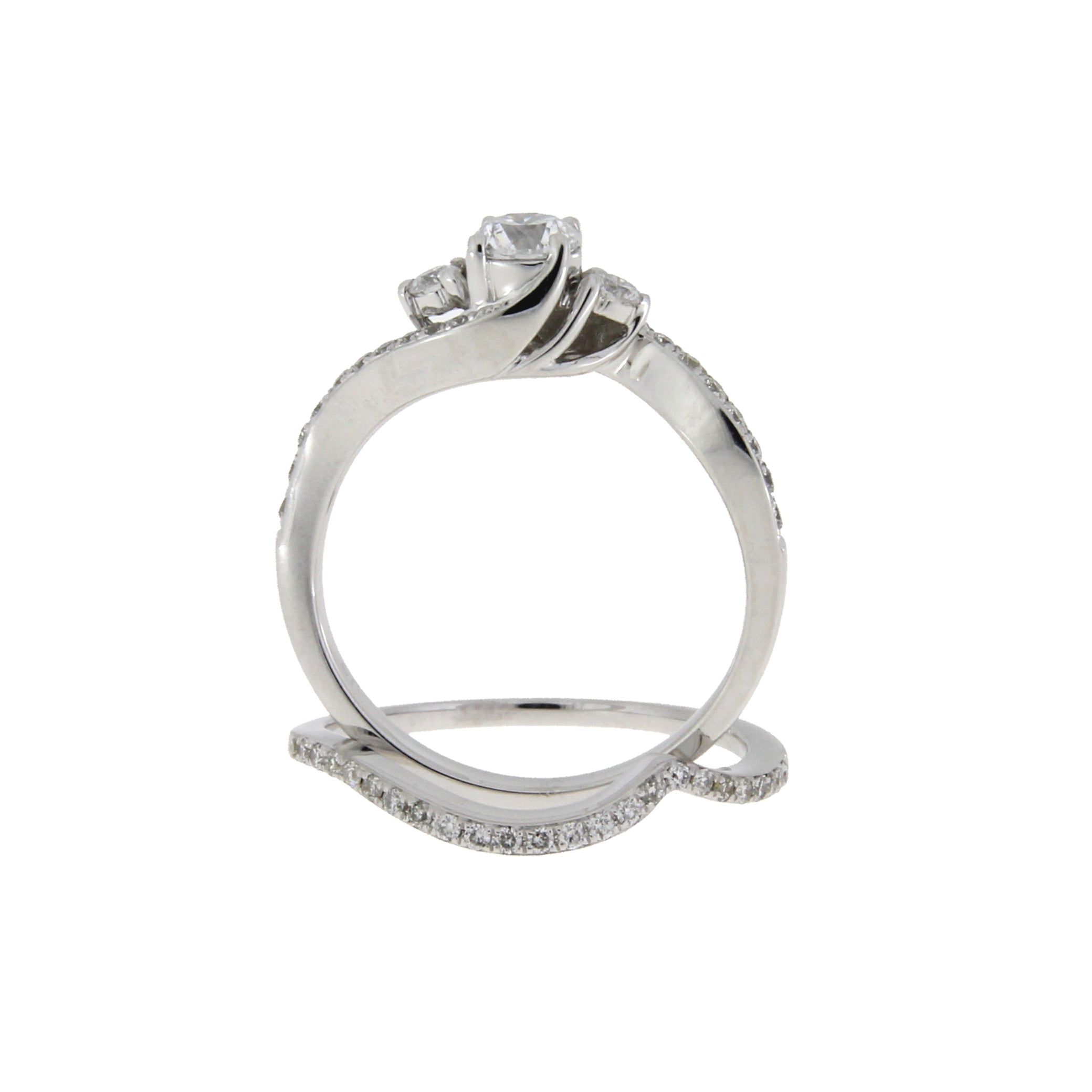 .70ct Diamond Engagement Ring Set 14K White Gold