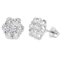 3.09ct Lab Grown Diamond Sterling Silver Earrings