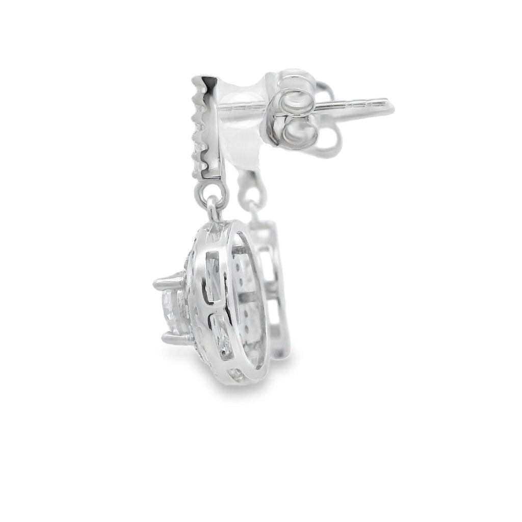 Cubic Zirconia Sterling Silver Earrings