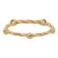 .07ct Diamond Stackable Band Set Sterling Silver