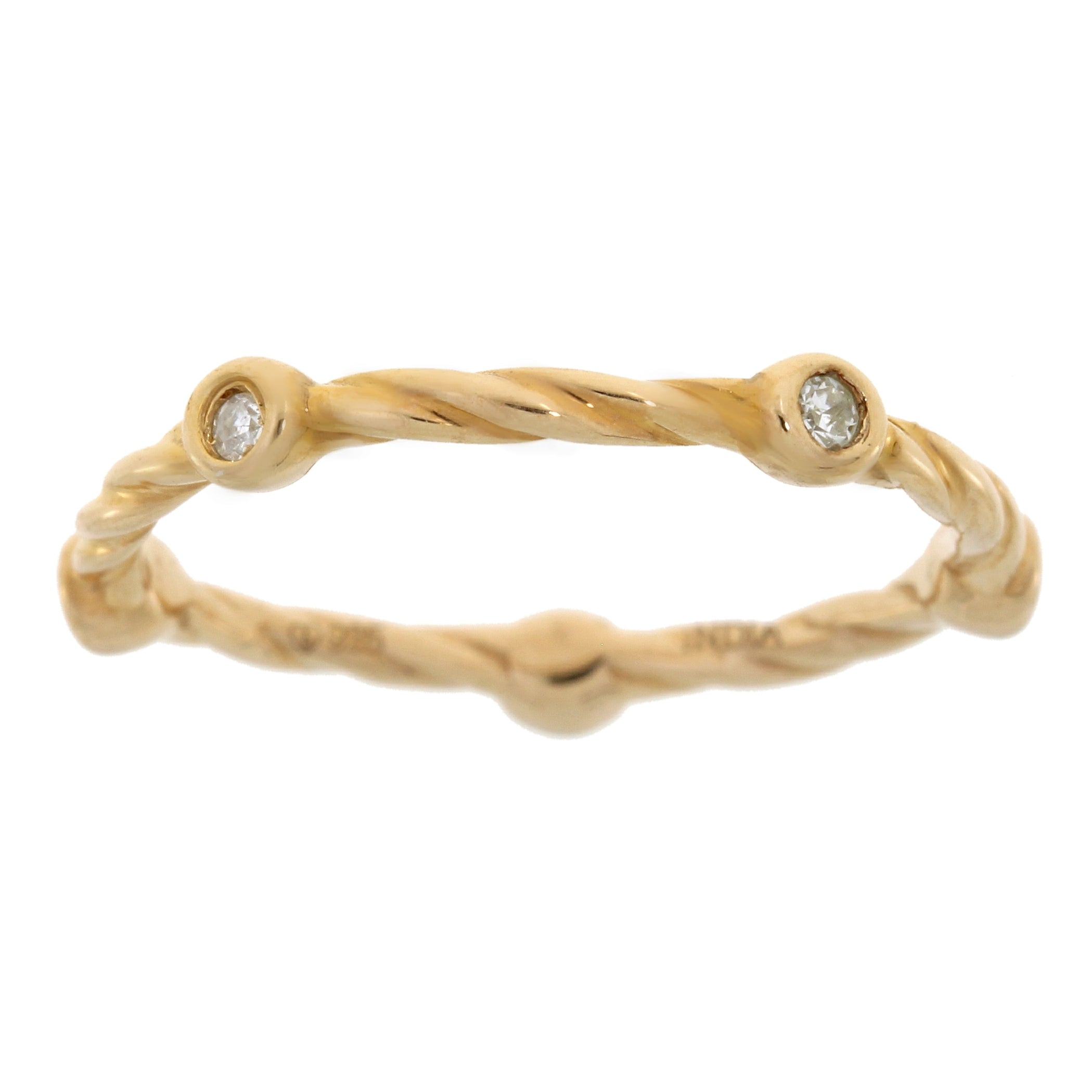 .07ct Diamond Stackable Band Set Sterling Silver