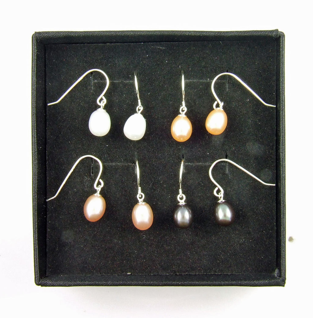 Joyería de perlas de agua dulce plata esterlina