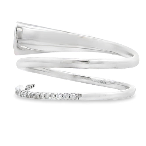 .78ct Sapphire Diamond Ring 14KT White Gold