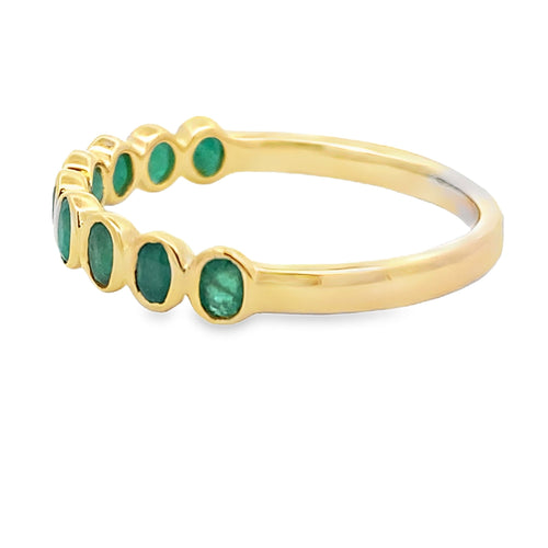 .78ct Emerald Fashion band rings 14KT Yellow Gold