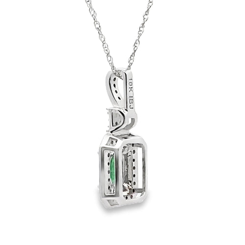 .57ct Emerald Diamond Fashion Pendants 10KT White Gold