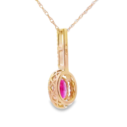 .61ct Ruby Diamond Fashion Pendants 10KT Yellow Gold