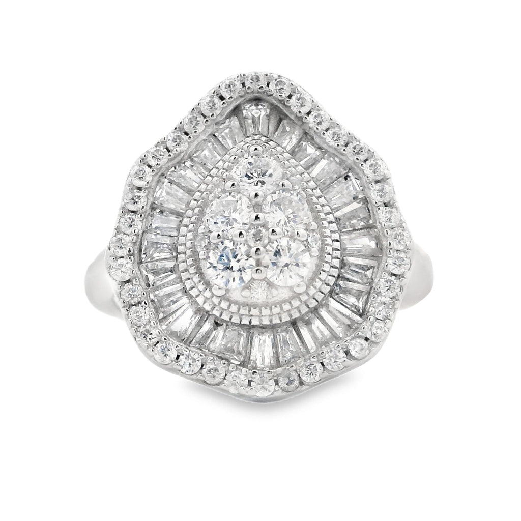 Cubic Zirconia Ring Sterling Silver
